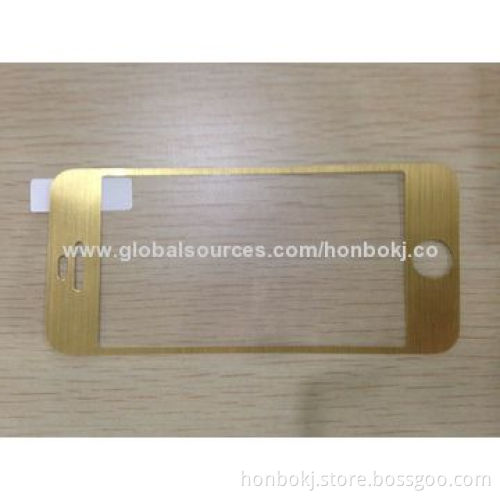Hot fashion Metal Brushed effect screen protector for iPhone 5/5s/5c